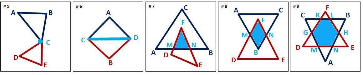 Два треугольника пересечением прямоугольник
